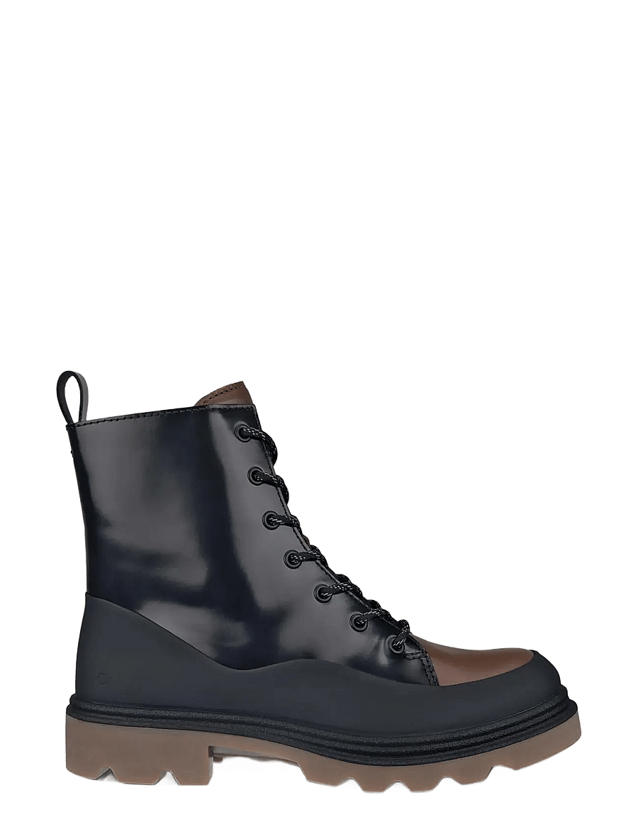 ECCO - GRAINER W - platta ankelboots - black/cocoa brown - 2