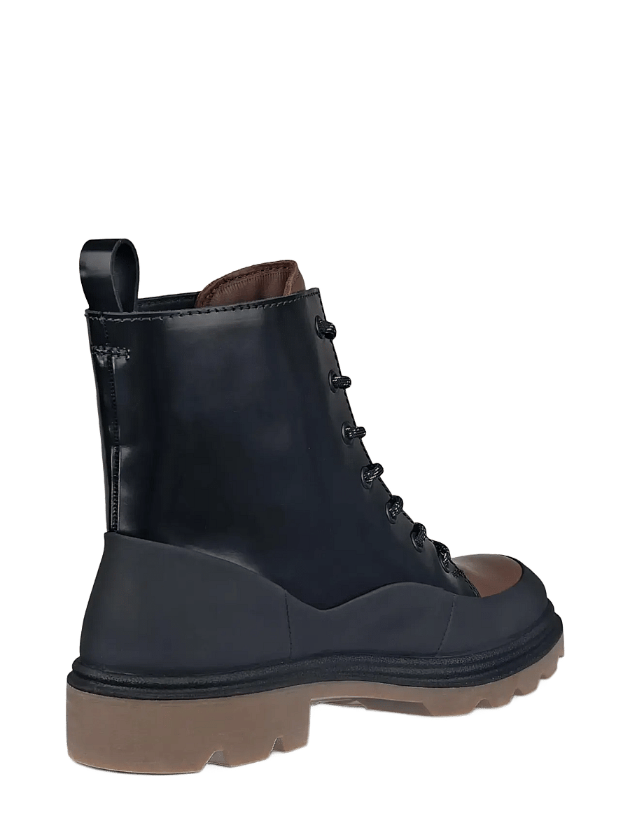 ECCO - GRAINER W - platta ankelboots - black/cocoa brown - 3