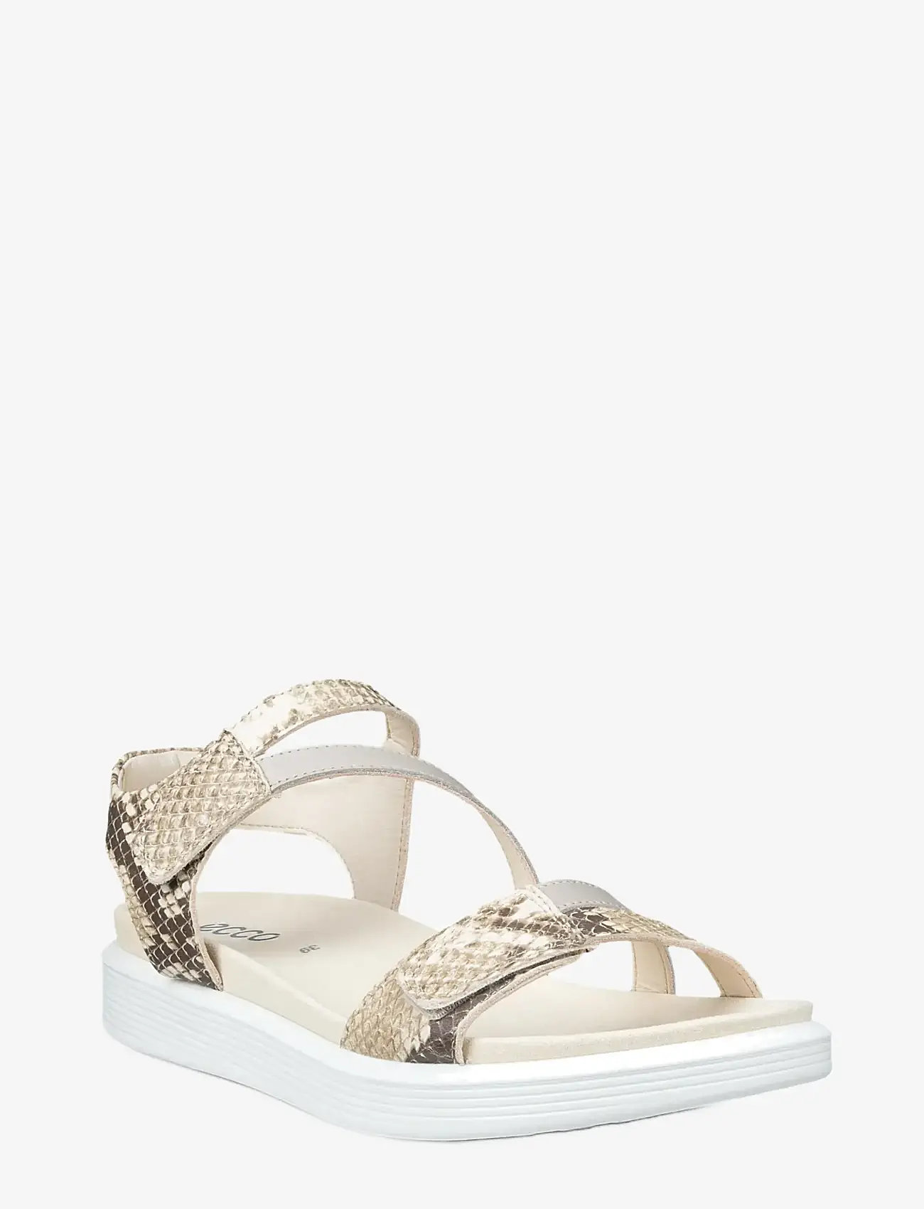 ECCO - SOFT SANDAL W - flache sandalen - python/pure cashmere metallic - 1