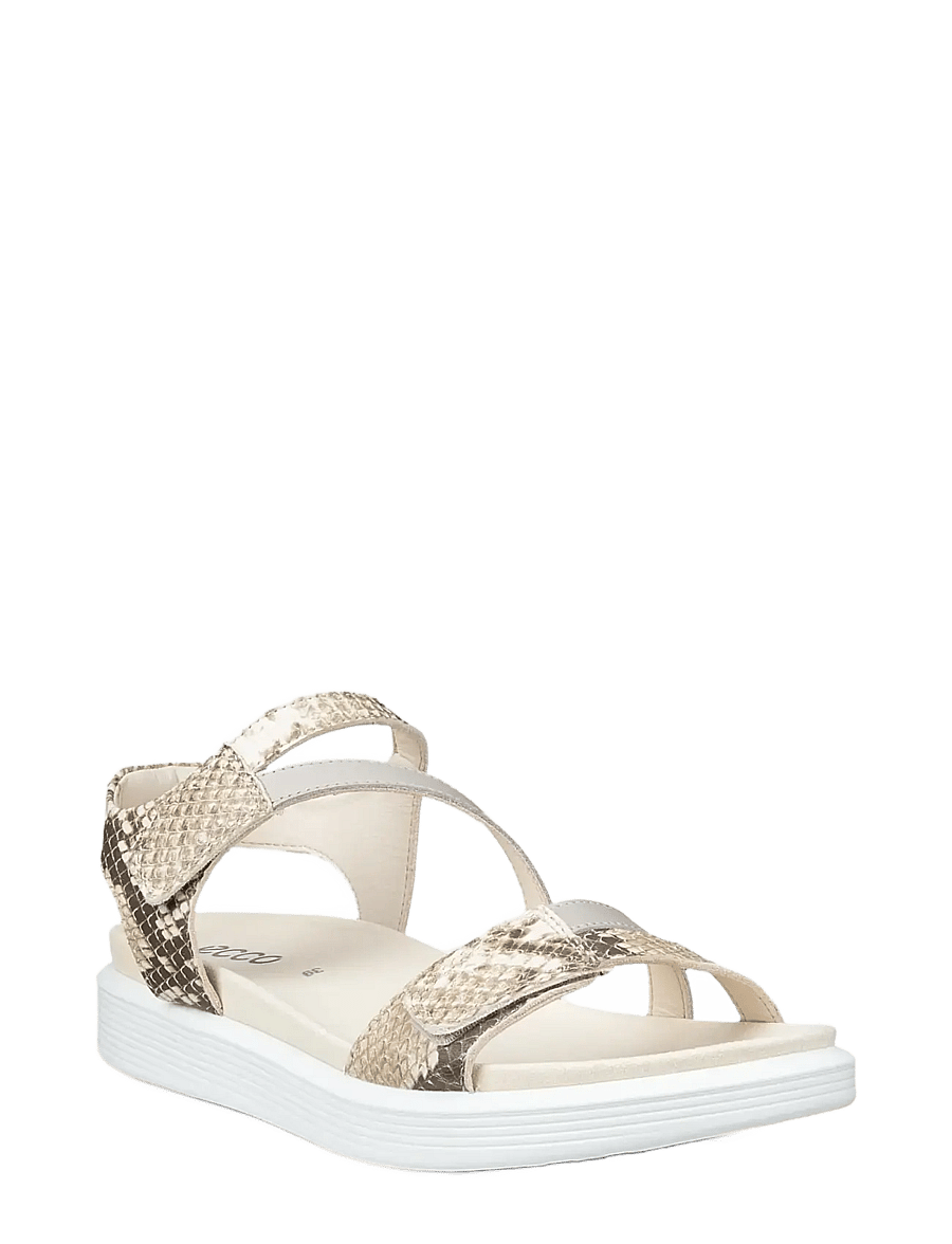 ECCO - SOFT SANDAL W - flache sandalen - python/pure cashmere metallic - 1