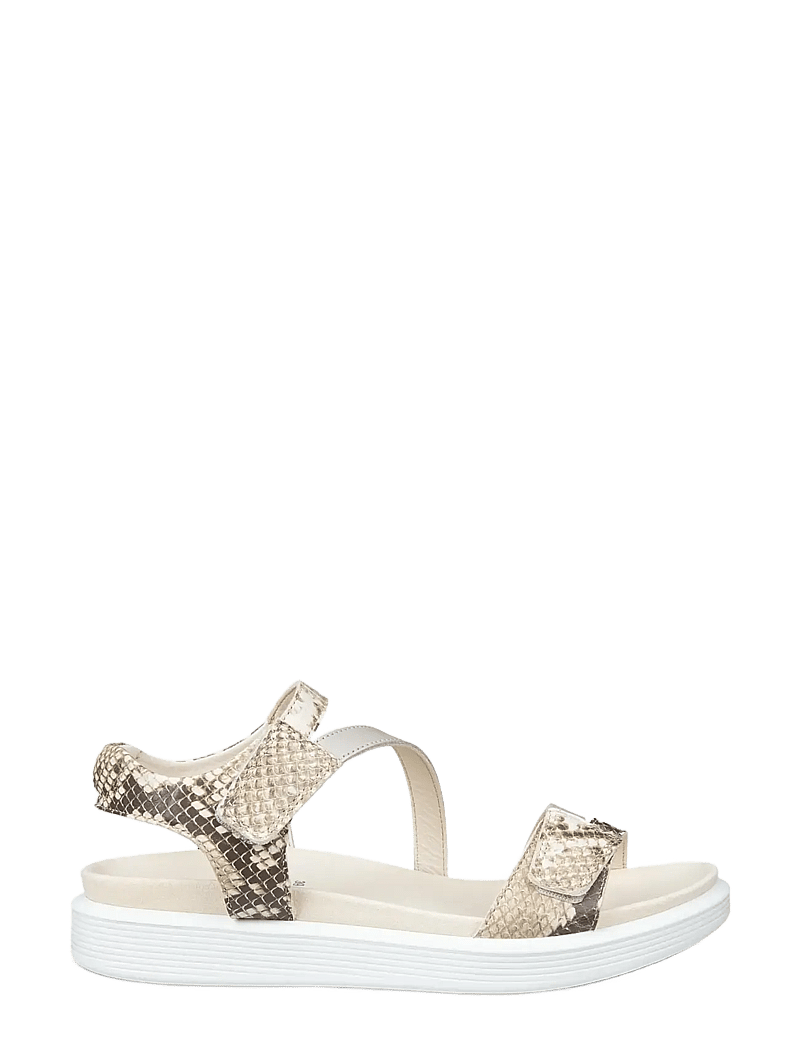 ECCO - SOFT SANDAL W - flache sandalen - python/pure cashmere metallic - 2