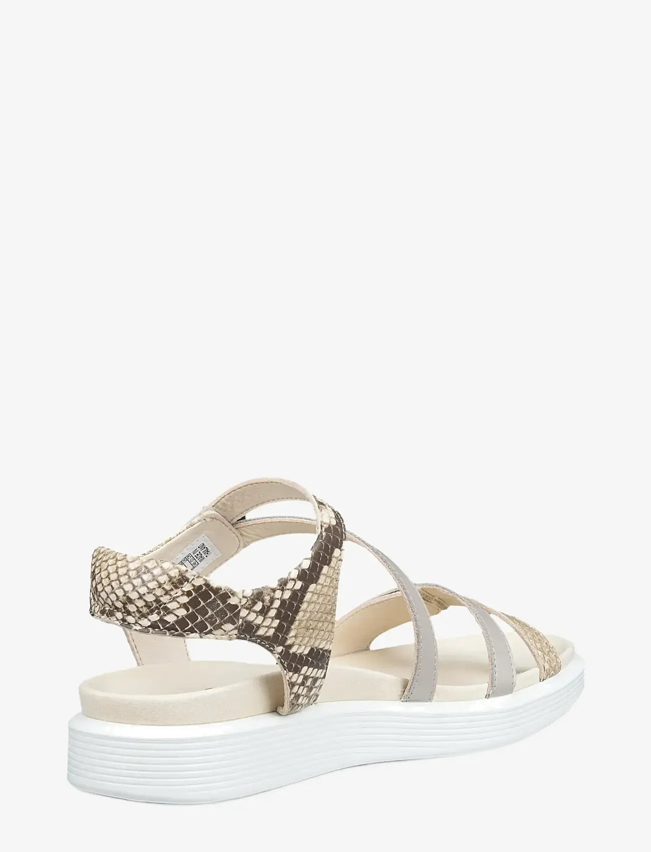 ECCO - SOFT SANDAL W - flache sandalen - python/pure cashmere metallic - 3