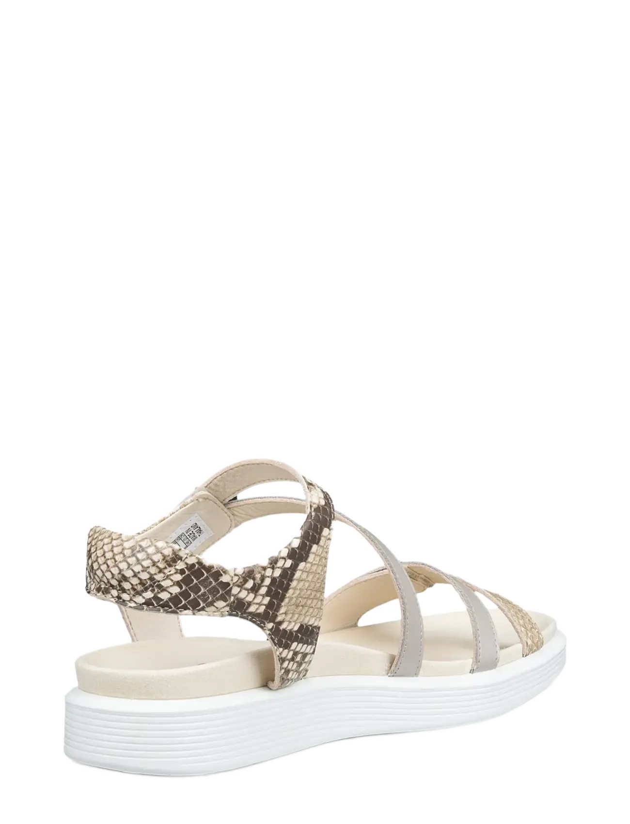 ECCO - SOFT SANDAL W - kontsata sandaalid - python/pure cashmere metallic - 3