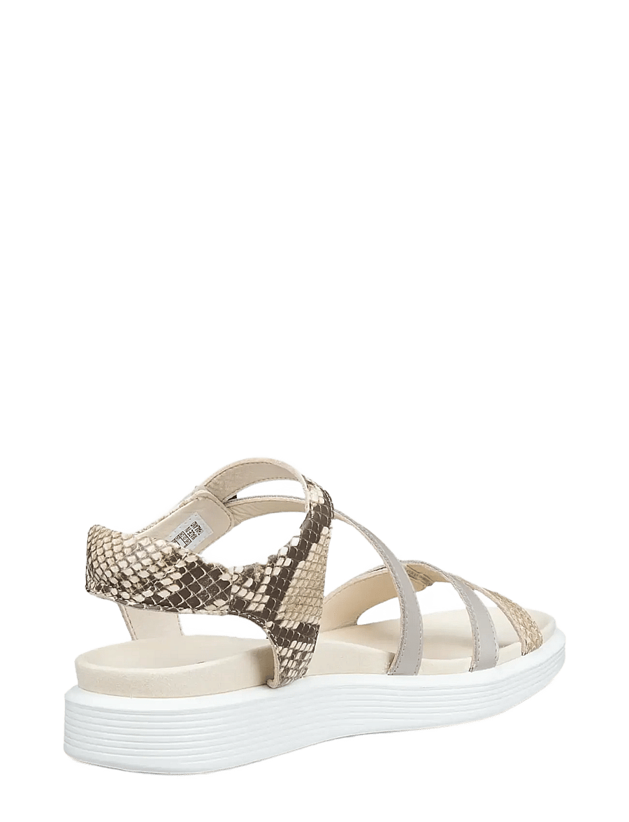 ECCO - SOFT SANDAL W - flache sandalen - python/pure cashmere metallic - 3