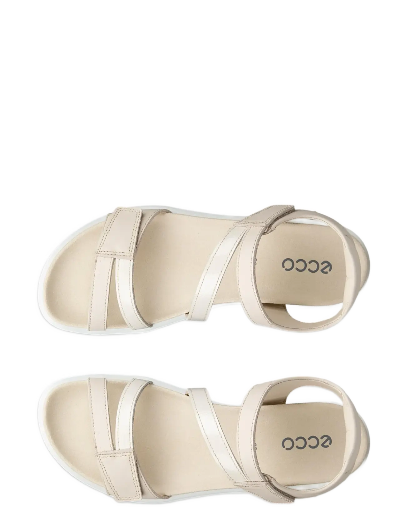 ECCO - SOFT SANDAL W - flat sandals - limestone/limestone - 5