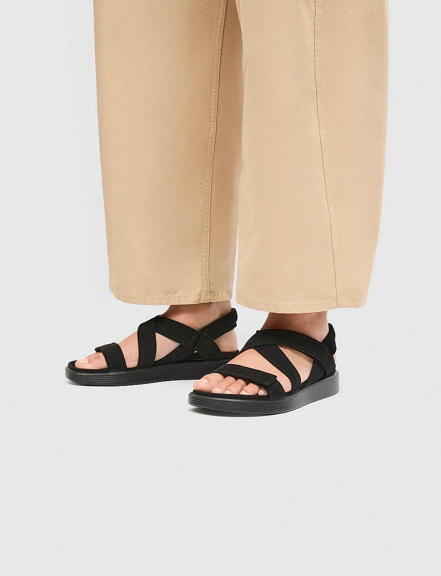 ECCO - SOFT SANDAL W - plateau-sandalen - black - 0