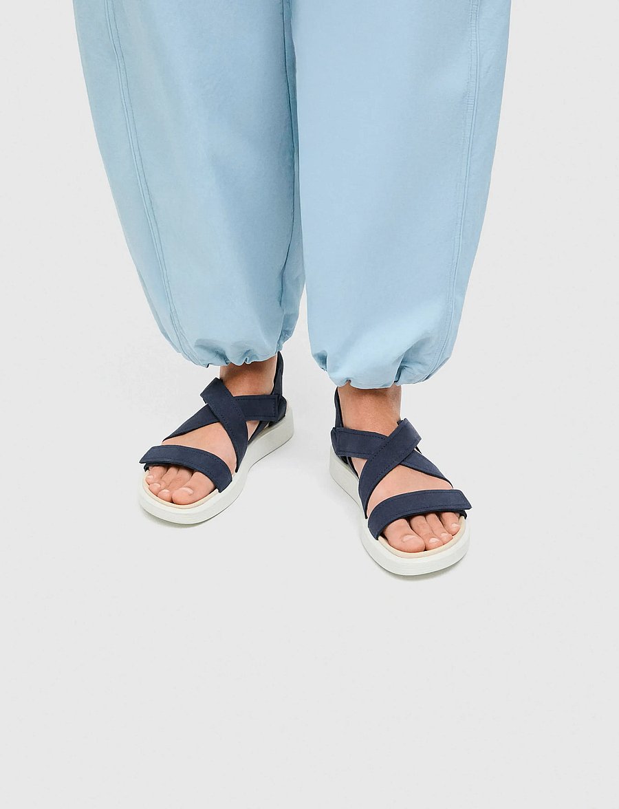 ECCO - SOFT SANDAL W - platåsandaler - marine - 0