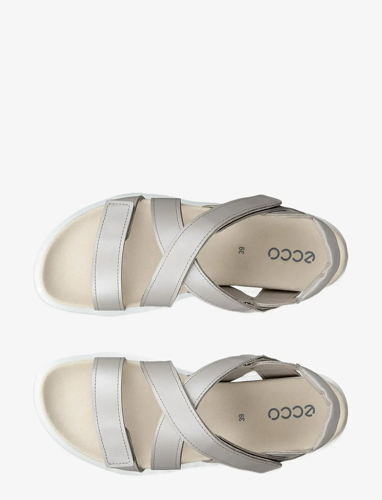 ECCO - SOFT SANDAL W - platåsandaler - pure cashmere metallic - 5