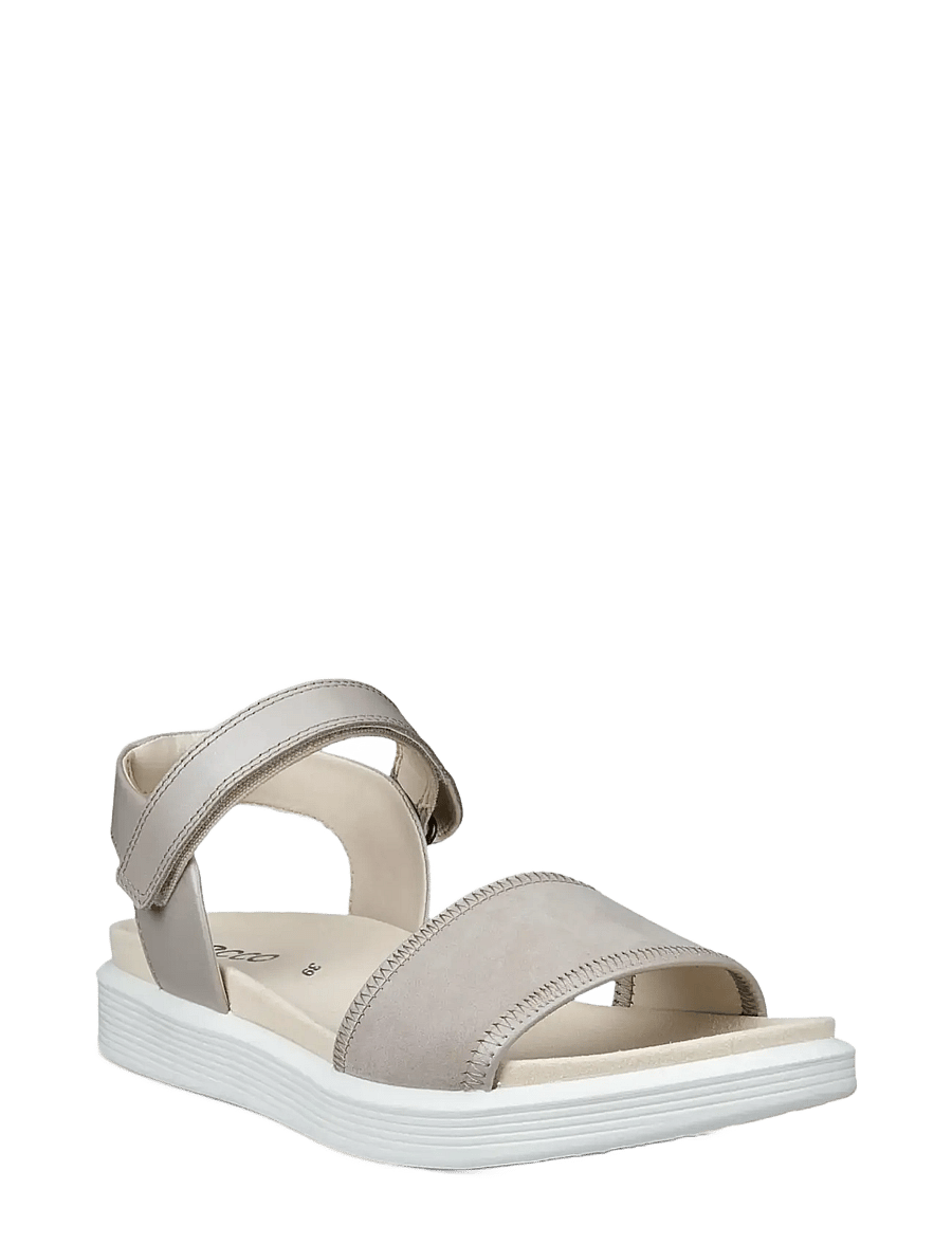 ECCO - SOFT SANDAL W - platta sandaler - pure cashmere metallic/limestone - 0