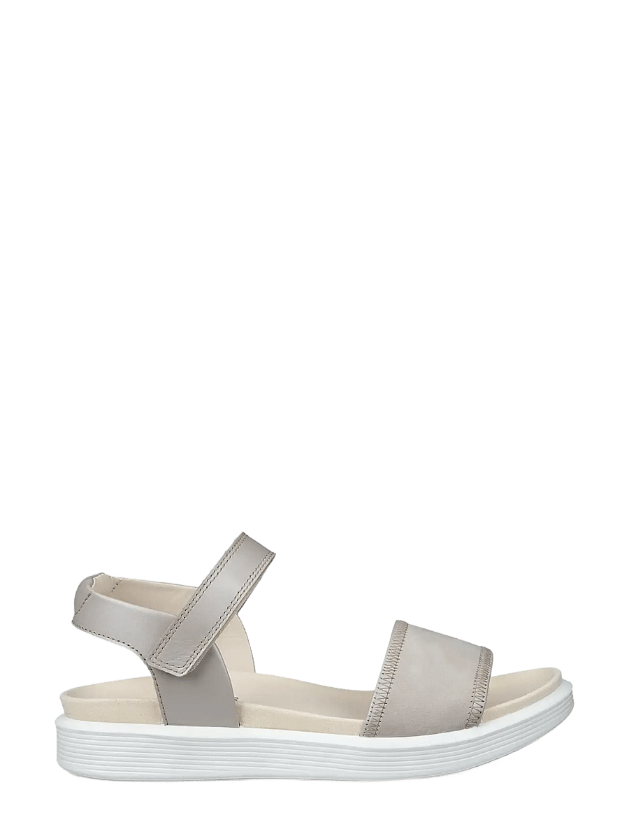 ECCO - SOFT SANDAL W - platta sandaler - pure cashmere metallic/limestone - 1