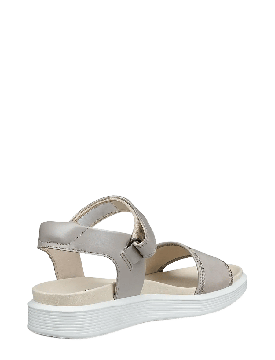 ECCO - SOFT SANDAL W - platta sandaler - pure cashmere metallic/limestone - 2