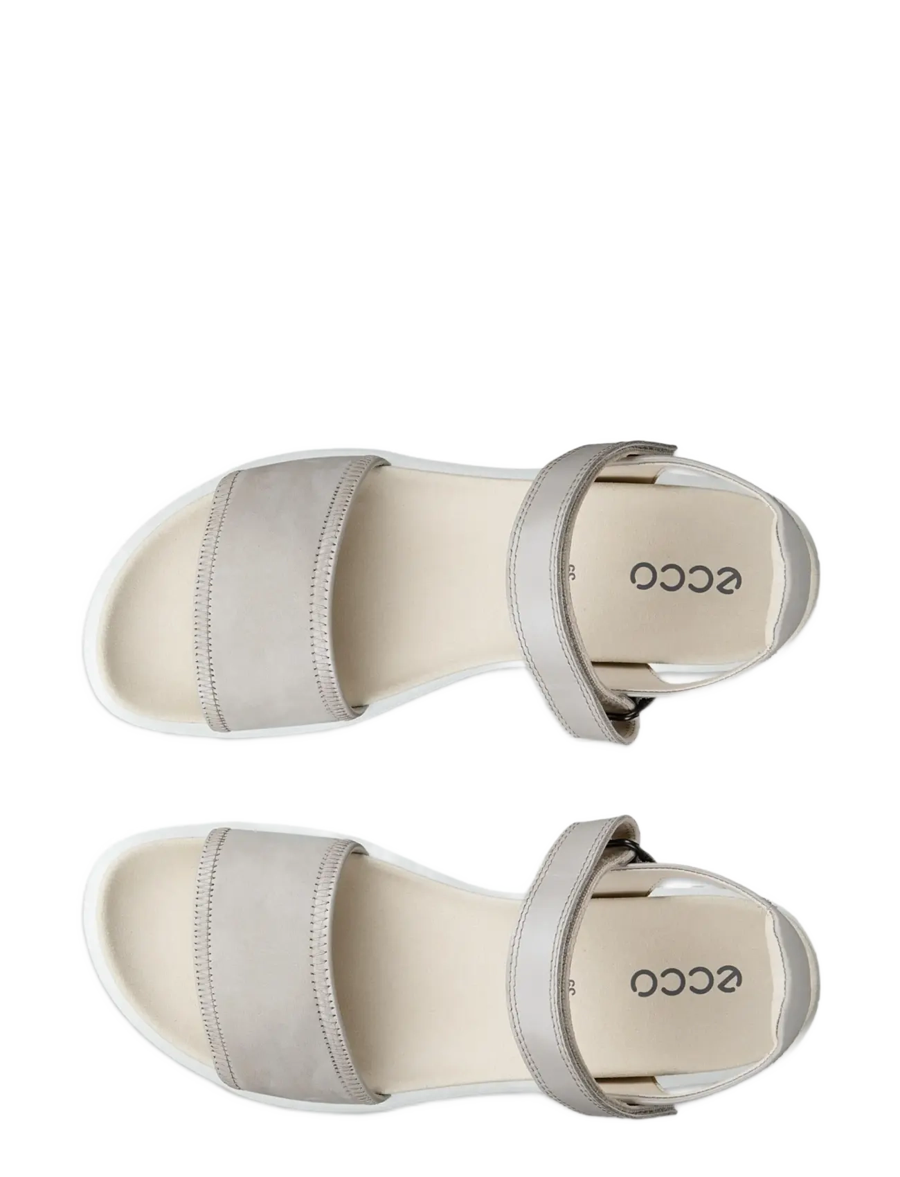 ECCO - SOFT SANDAL W - flade sandaler - pure cashmere metallic/limestone - 4
