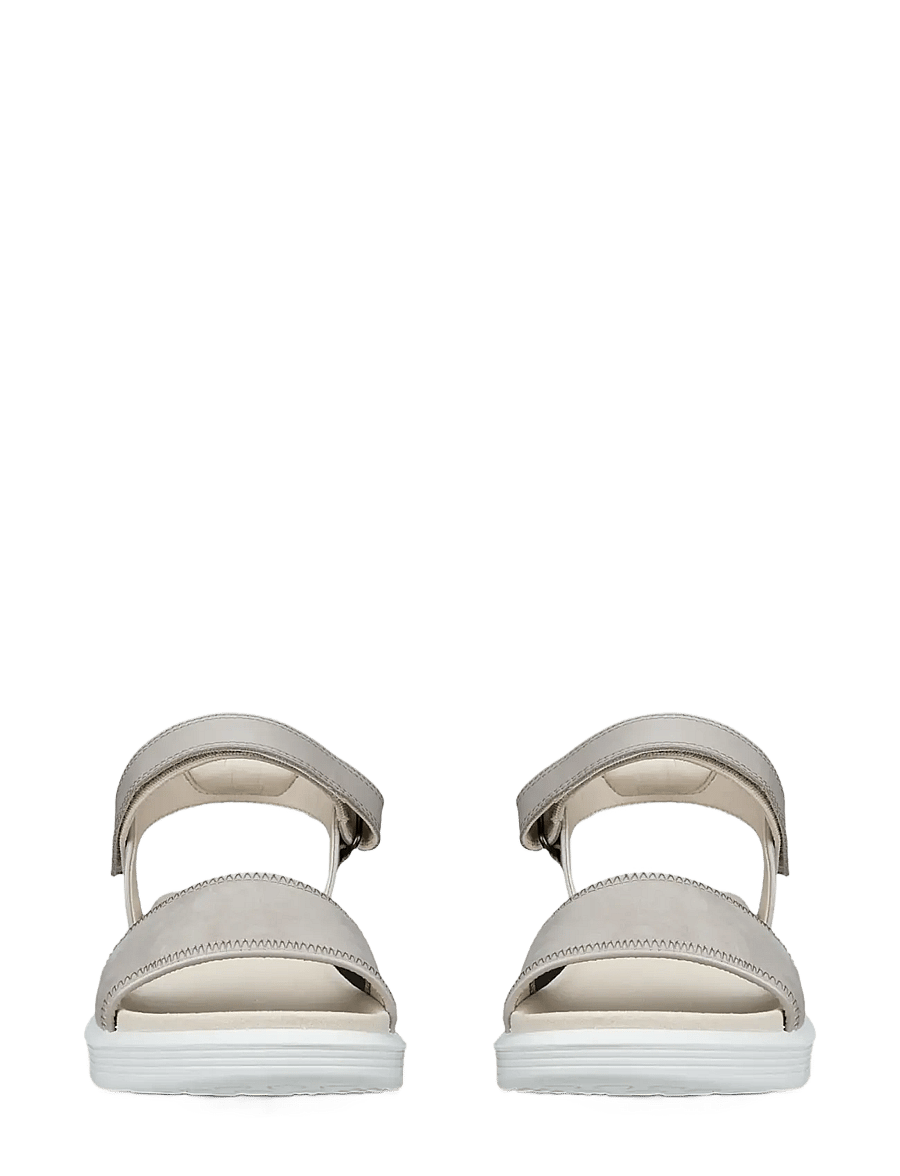 ECCO - SOFT SANDAL W - platta sandaler - pure cashmere metallic/limestone - 5