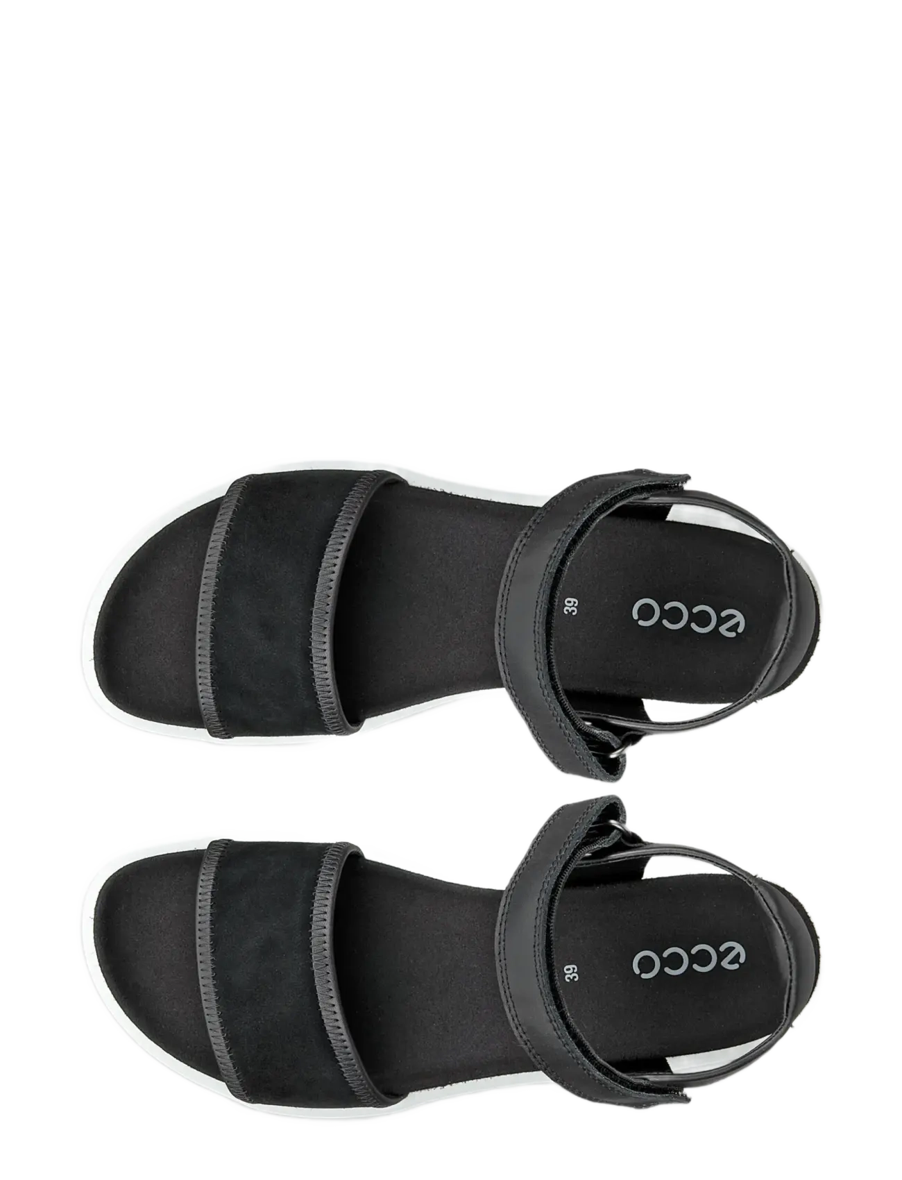 ECCO - SOFT SANDAL W - platta sandaler - black/black - 5