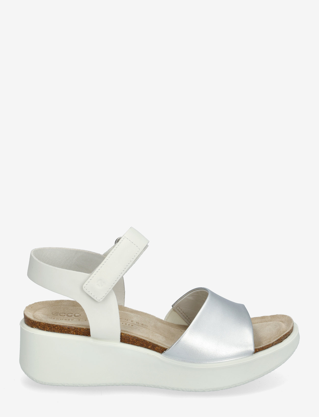 ECCO - FLOWT WEDGE - plateau-sandalen - pure silver/white - 1