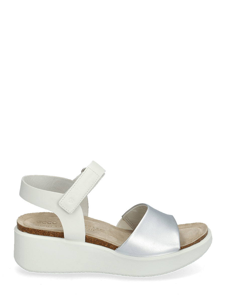 ECCO - FLOWT WEDGE - plateau-sandalen - pure silver/white - 1