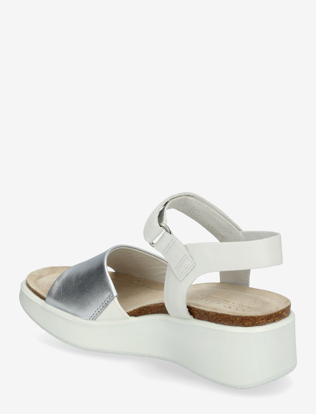 ECCO - FLOWT WEDGE - plateau-sandalen - pure silver/white - 2