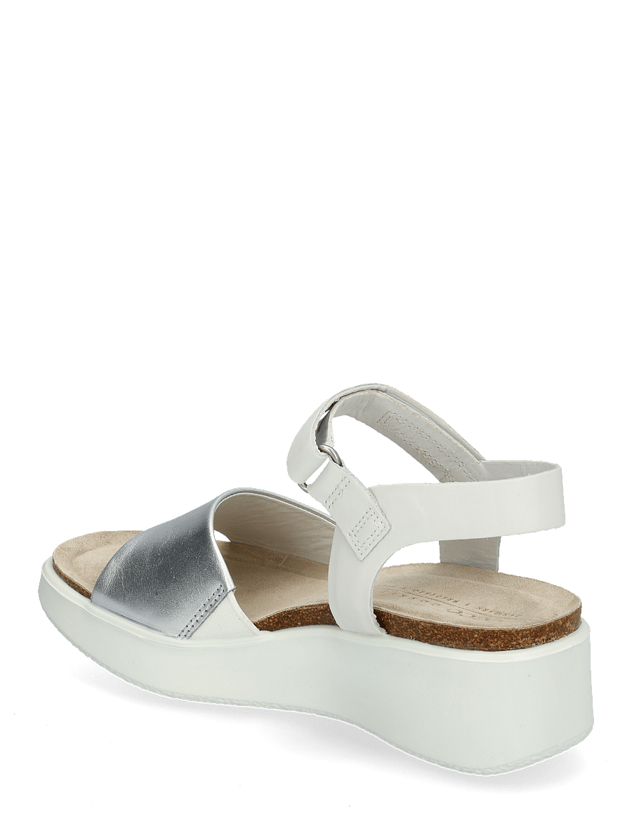 ECCO - FLOWT WEDGE - plateau-sandalen - pure silver/white - 2