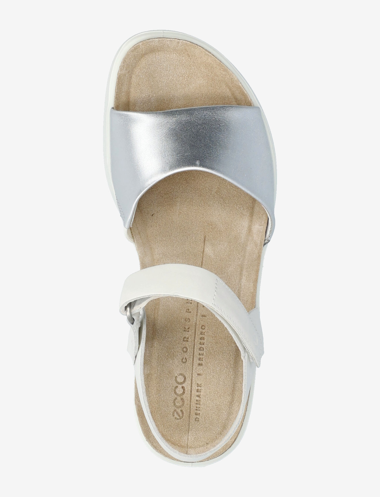 ECCO - FLOWT WEDGE - plateau-sandalen - pure silver/white - 3
