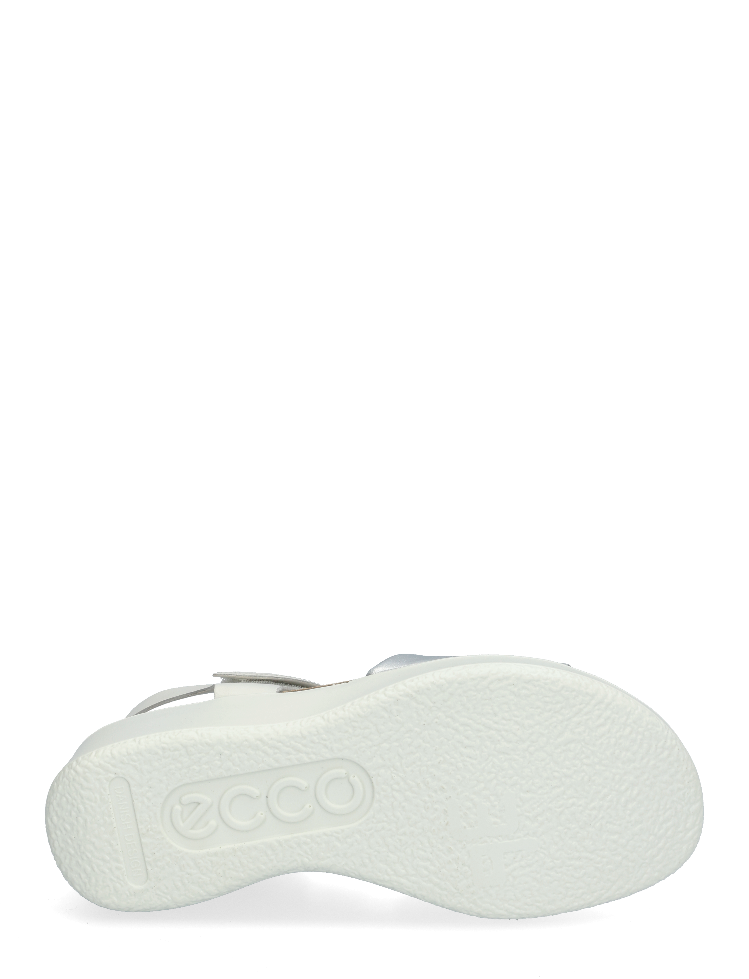 ECCO - FLOWT WEDGE - Þykkbotna sandalar - pure silver/white - 4