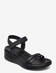 ECCO - FLOWT WEDGE LX W - flat sandals - black/black - 0