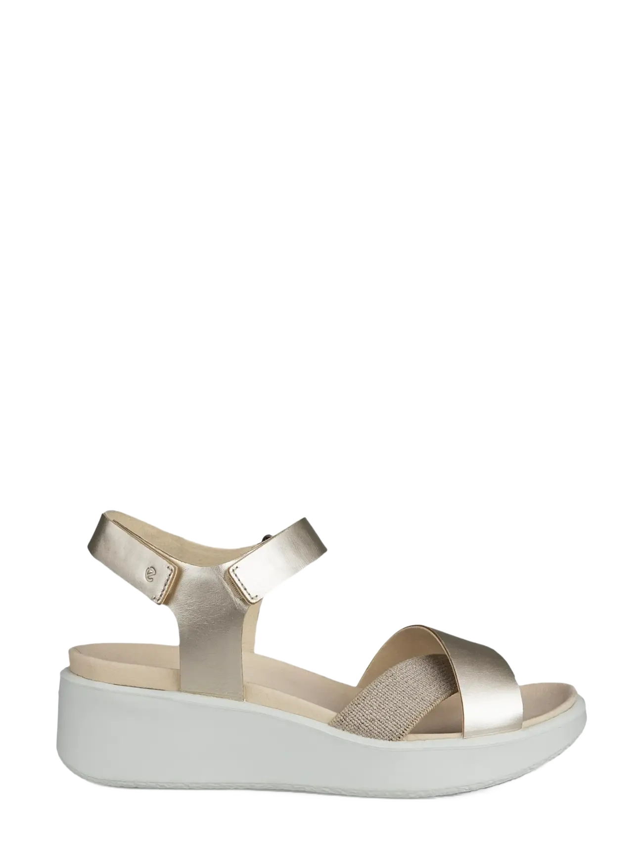 ECCO - FLOWT WEDGE LX W - plateau-sandalen - pure white gold - 1