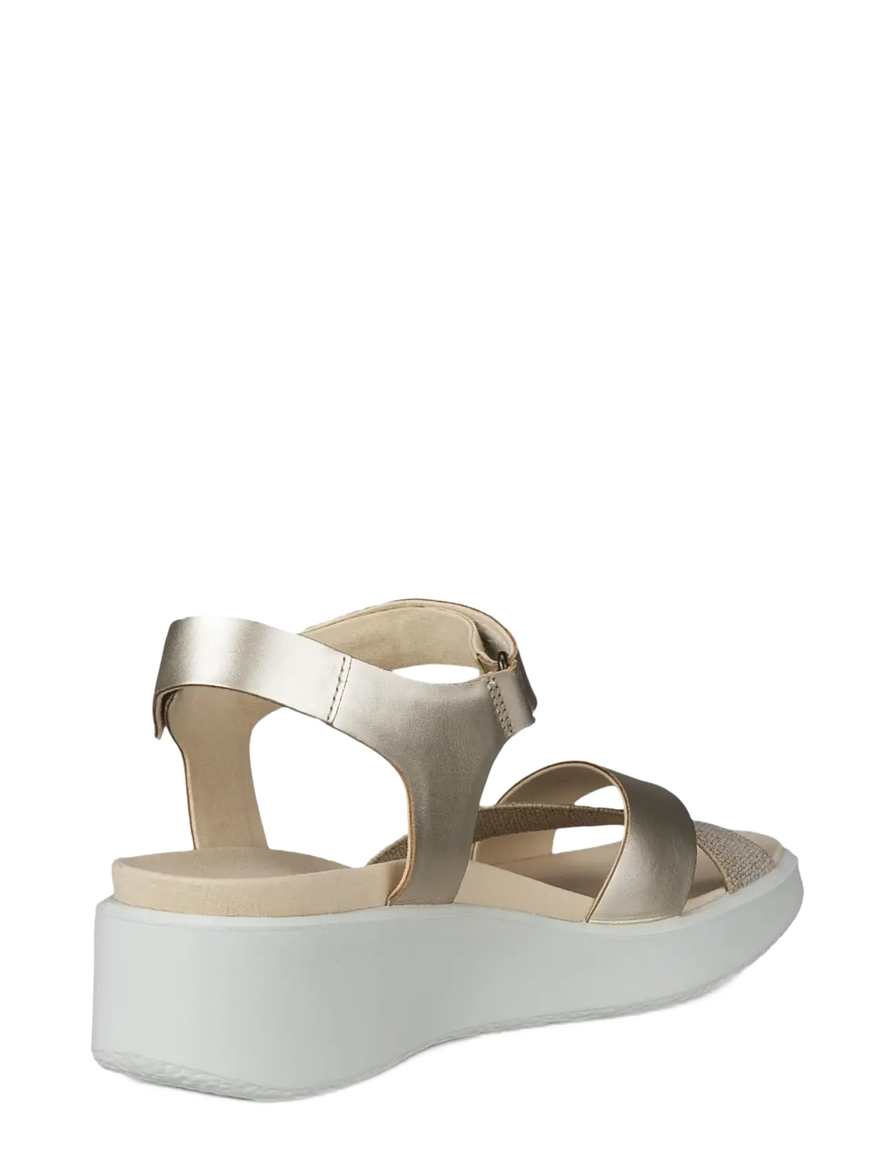 ECCO - FLOWT WEDGE LX W - plateau-sandalen - pure white gold - 2
