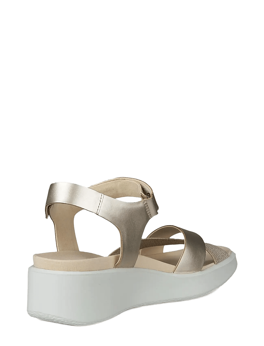 ECCO - FLOWT WEDGE LX W - platåsandaler - pure white gold - 2