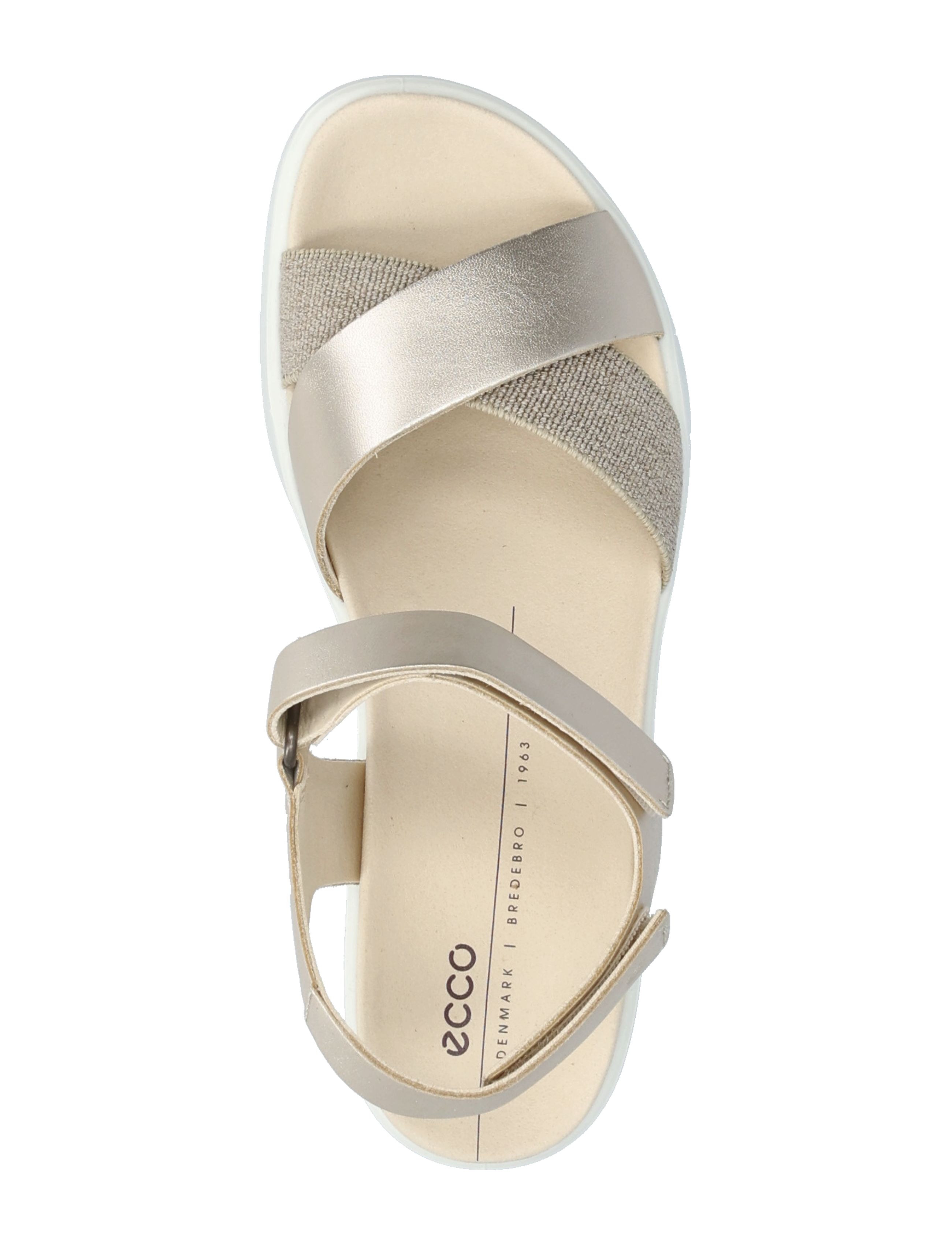 ECCO - FLOWT WEDGE LX W - plateau-sandalen - pure white gold - 3