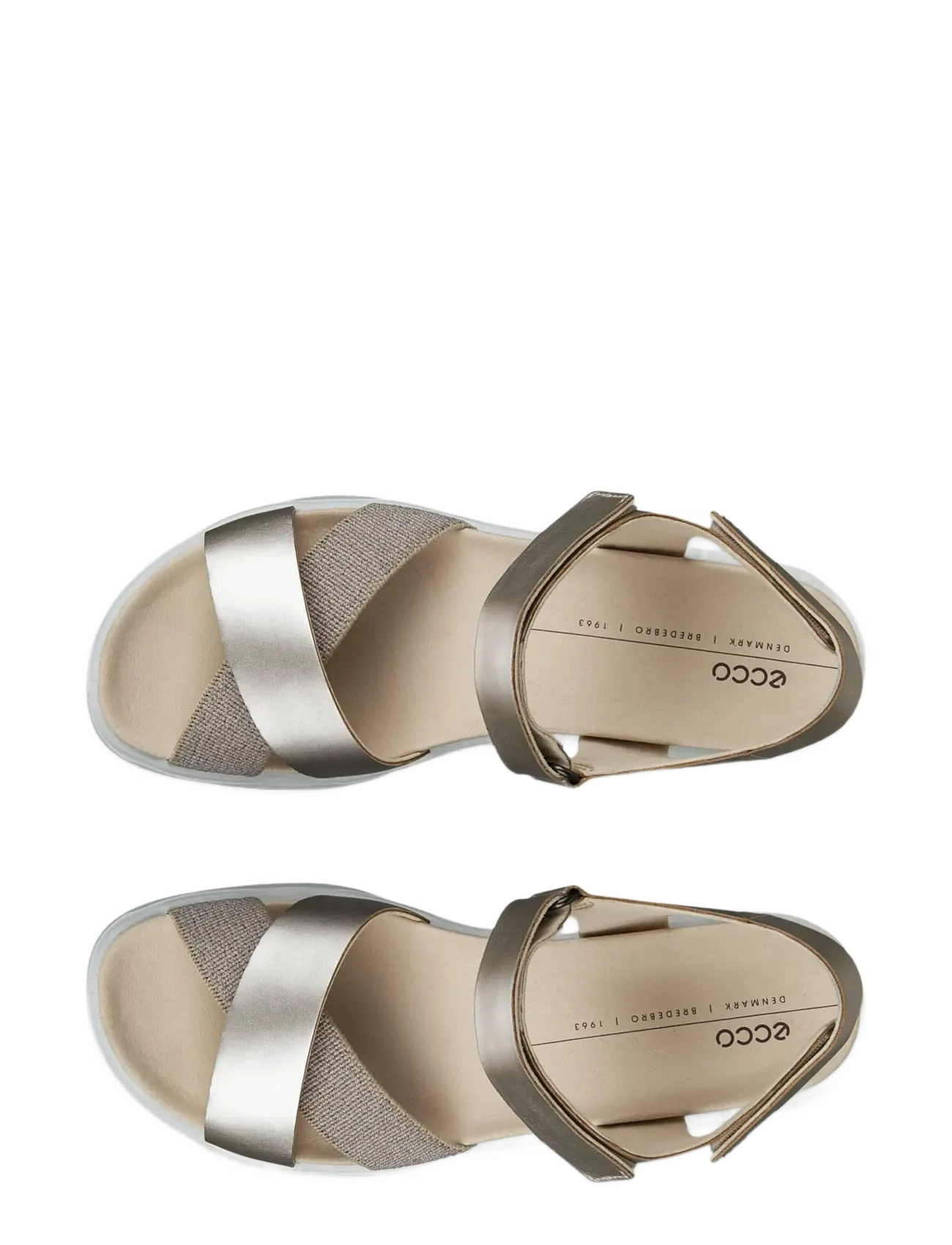 ECCO - FLOWT WEDGE LX W - plateau-sandalen - pure white gold - 4