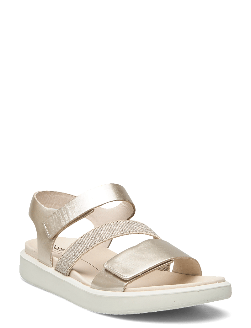ECCO - FLOWT W - platta sandaler - pure white gold - 1