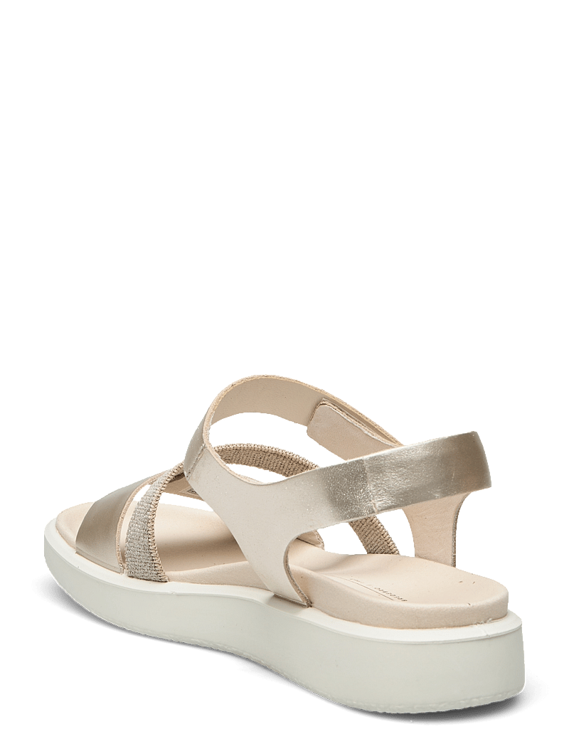 ECCO - FLOWT W - platta sandaler - pure white gold - 3