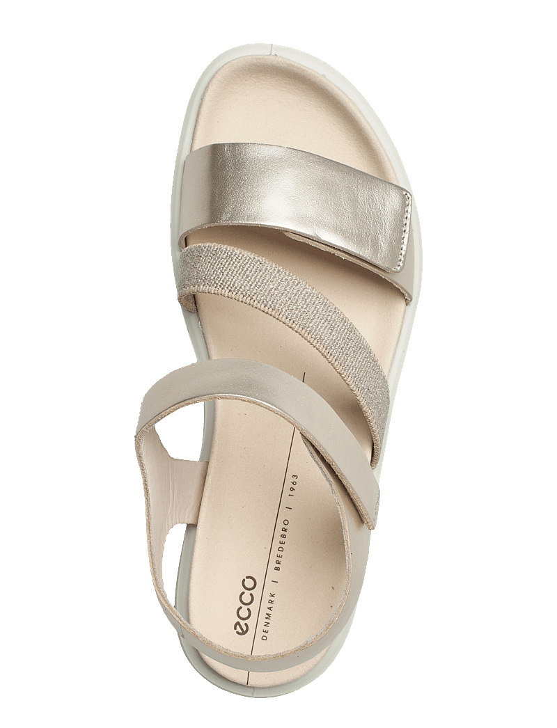 ECCO - FLOWT W - platta sandaler - pure white gold - 4