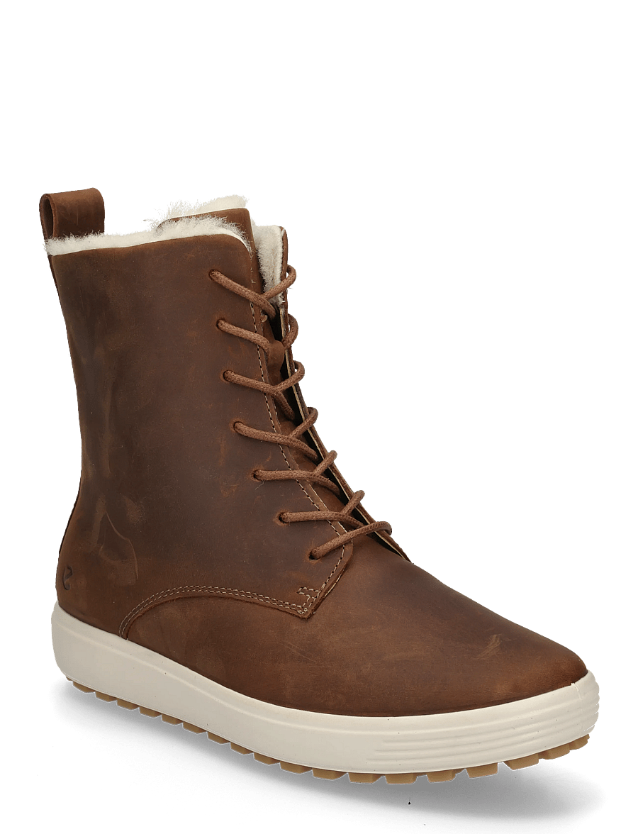 ECCO - SOFT 7 TRED W - snørestøvler - camel - 0