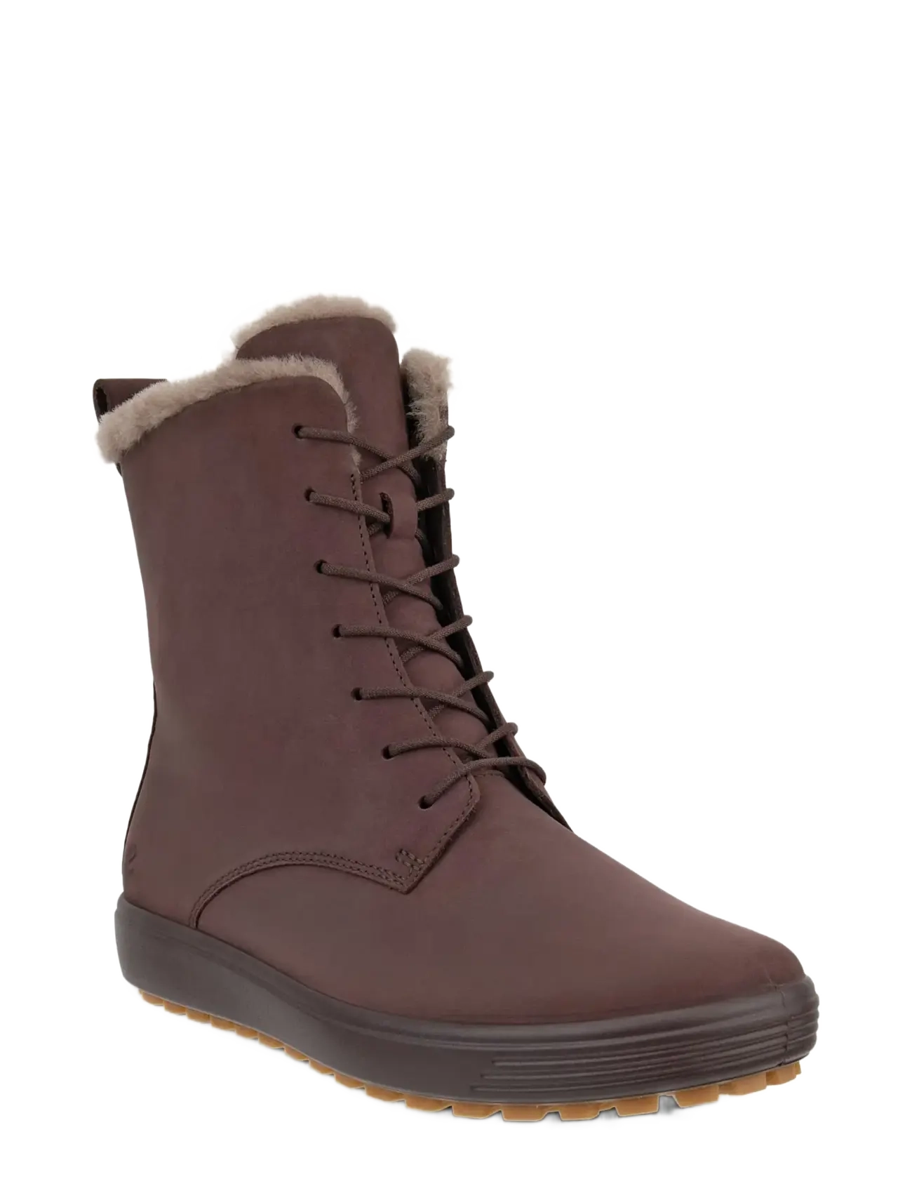 ECCO Soft 7 Tred W, Damen, Fellgefütterter Schnürstiefel, Braun, Gr.39