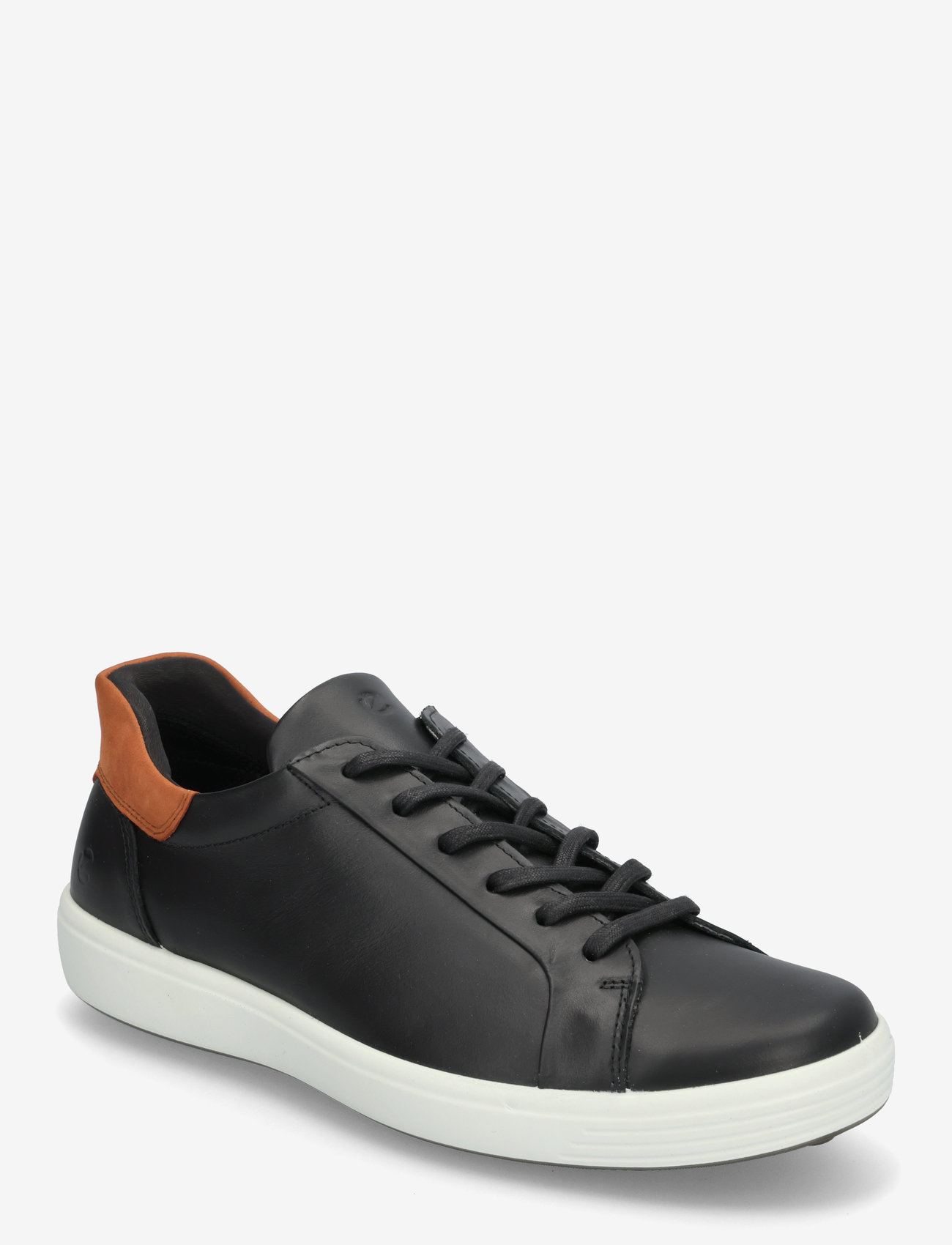 ECCO SOFT 7 M - Lave sneakers - BLACK/COGNAC / black