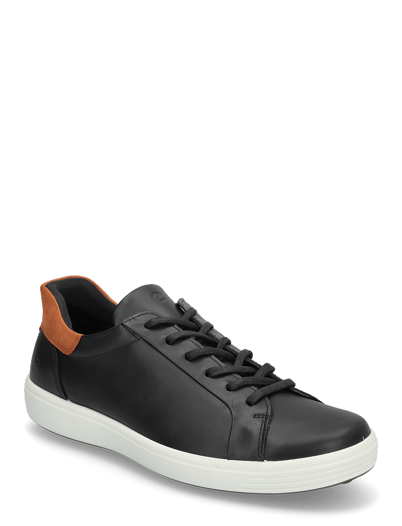 ECCO - SOFT 7 M - lave sneakers - black/cognac - 0