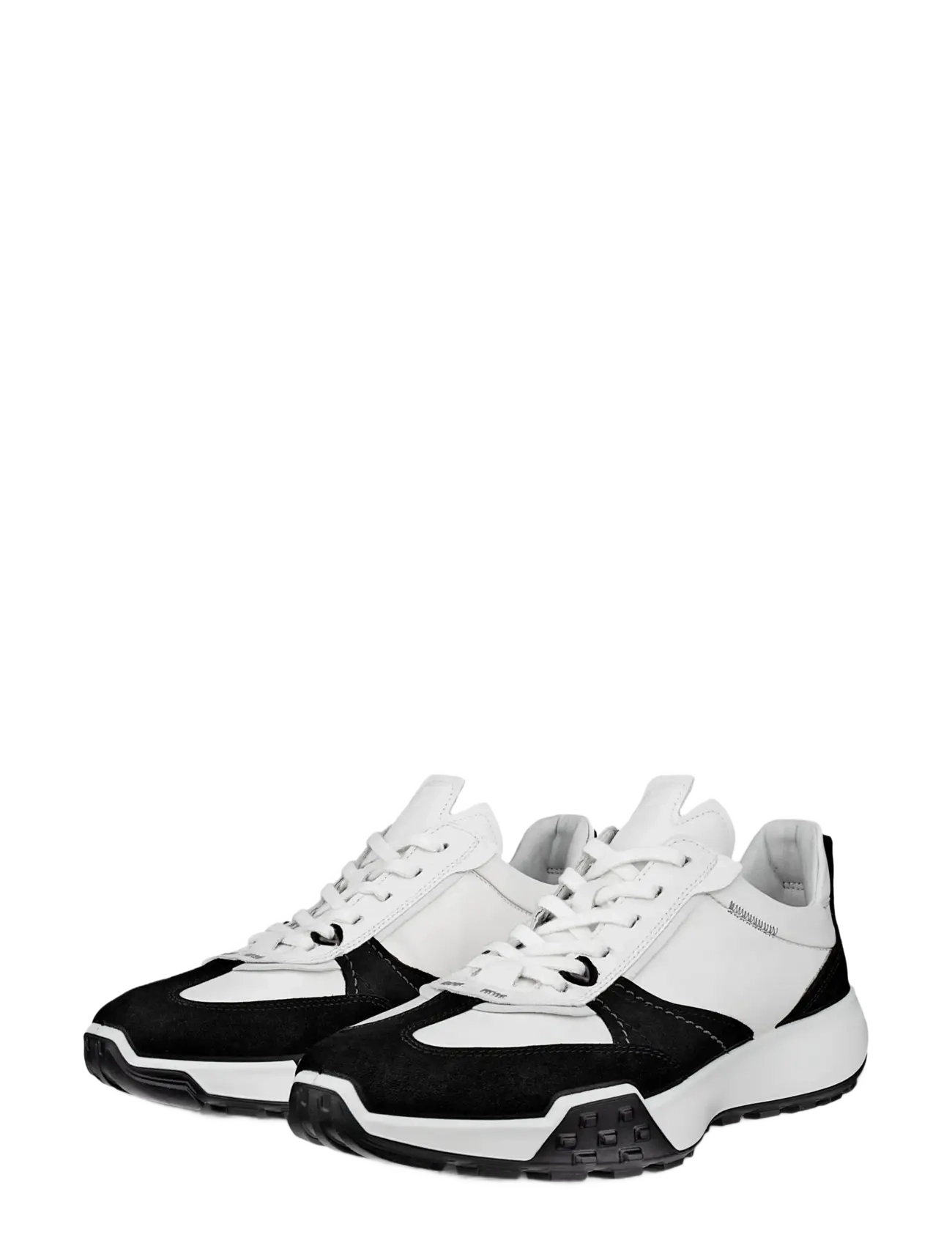 ECCO - RETRO SNEAKER M - lágir strigaskór - black/white/white - 5