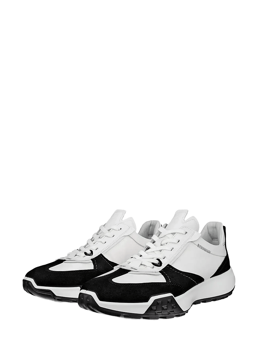 ECCO - RETRO SNEAKER M - lágir strigaskór - black/white/white - 5