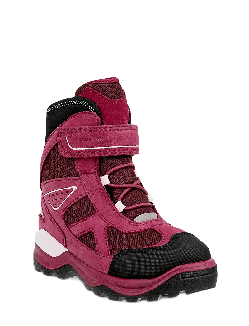 ECCO - SNOW MOUNTAIN - vinterstövlar - black/red plum/dark ruby - 0