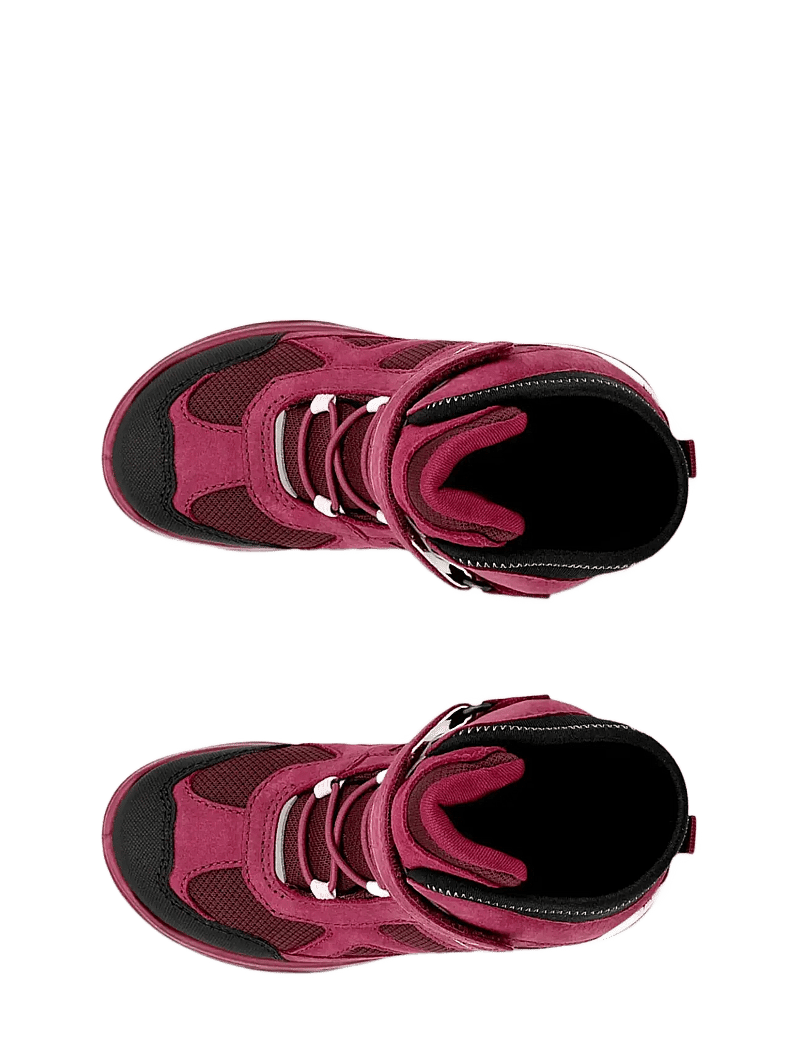 ECCO - SNOW MOUNTAIN - vinterstövlar - black/red plum/dark ruby - 4