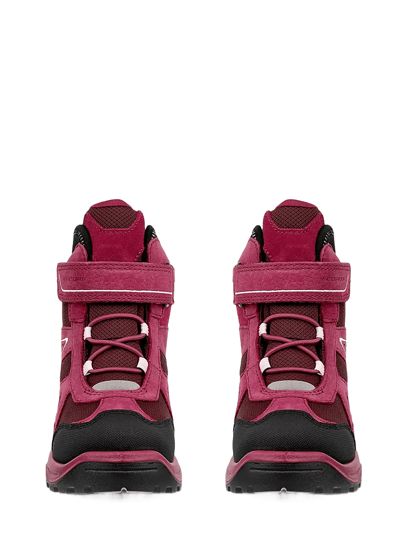 ECCO - SNOW MOUNTAIN - vinterstövlar - black/red plum/dark ruby - 5