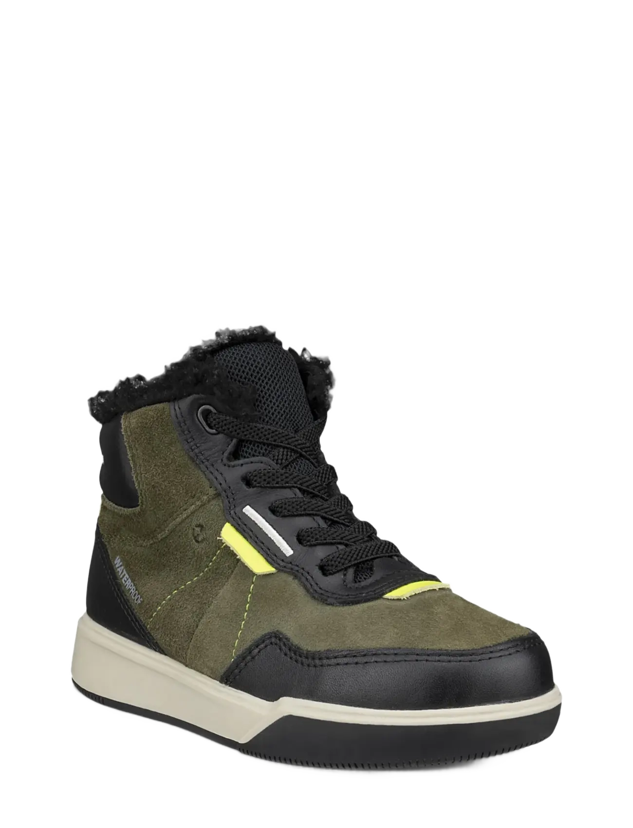 ECCO STREET COURT K - Sneakers - BLACK/TARMAC/BLACK / khaki/green