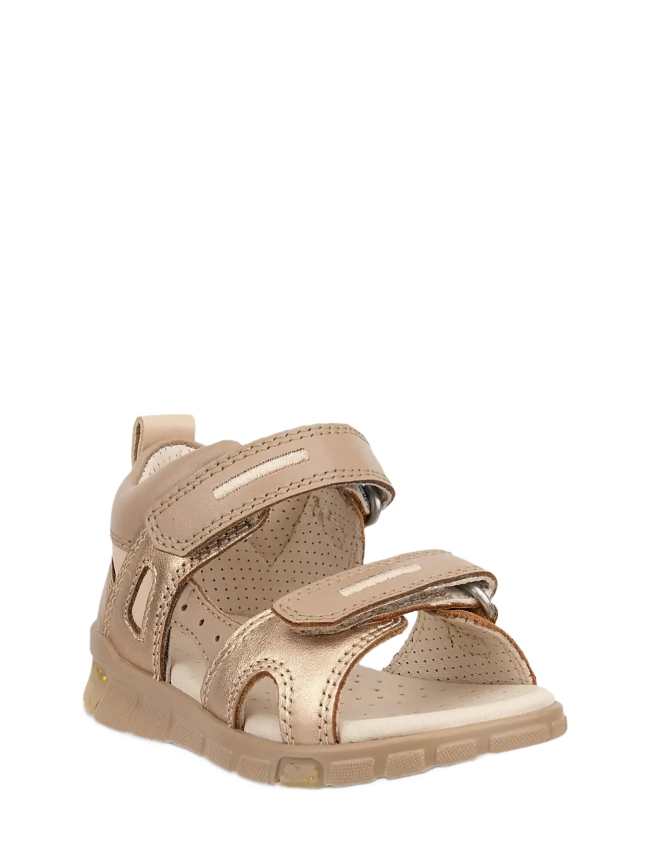 ECCO MINI STRIDE SANDAL - Shoes - FOILED NATURE/NUDE/NATURE / gold