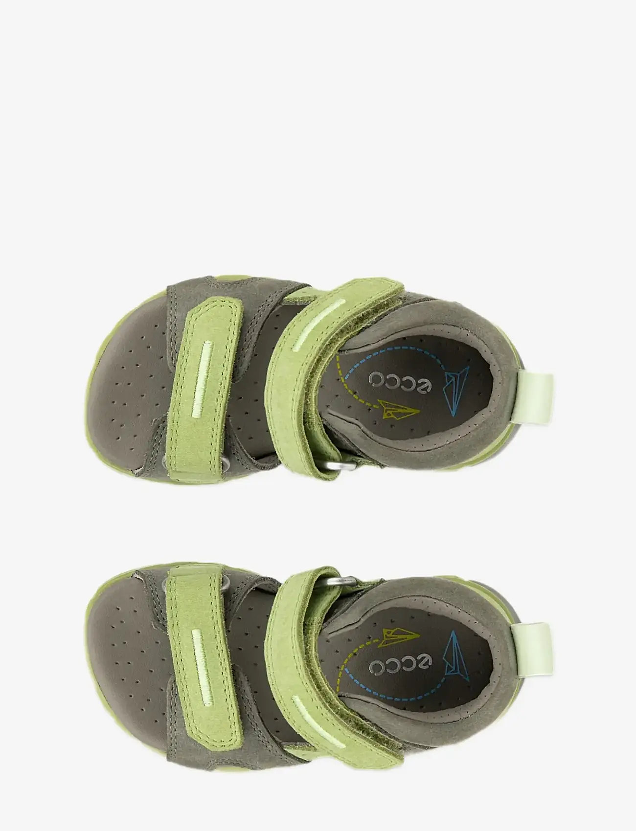 ECCO - MINI STRIDE SANDAL - gode sommertilbud - smokey olive/sweat pea/lime cream - 3