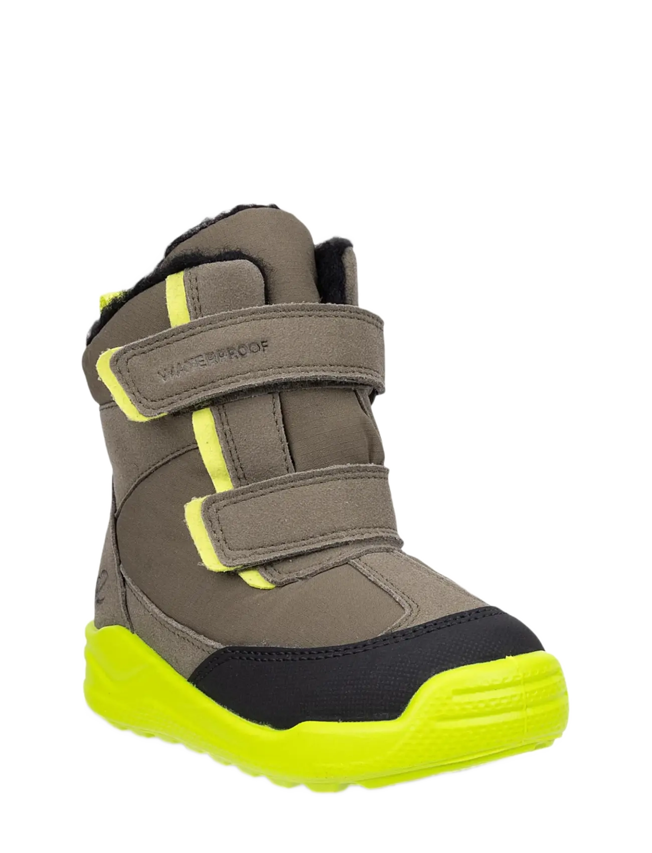 ECCO - URBAN MINI - vinterstøvler - black/tarmac/tarmac/lime punch - 0