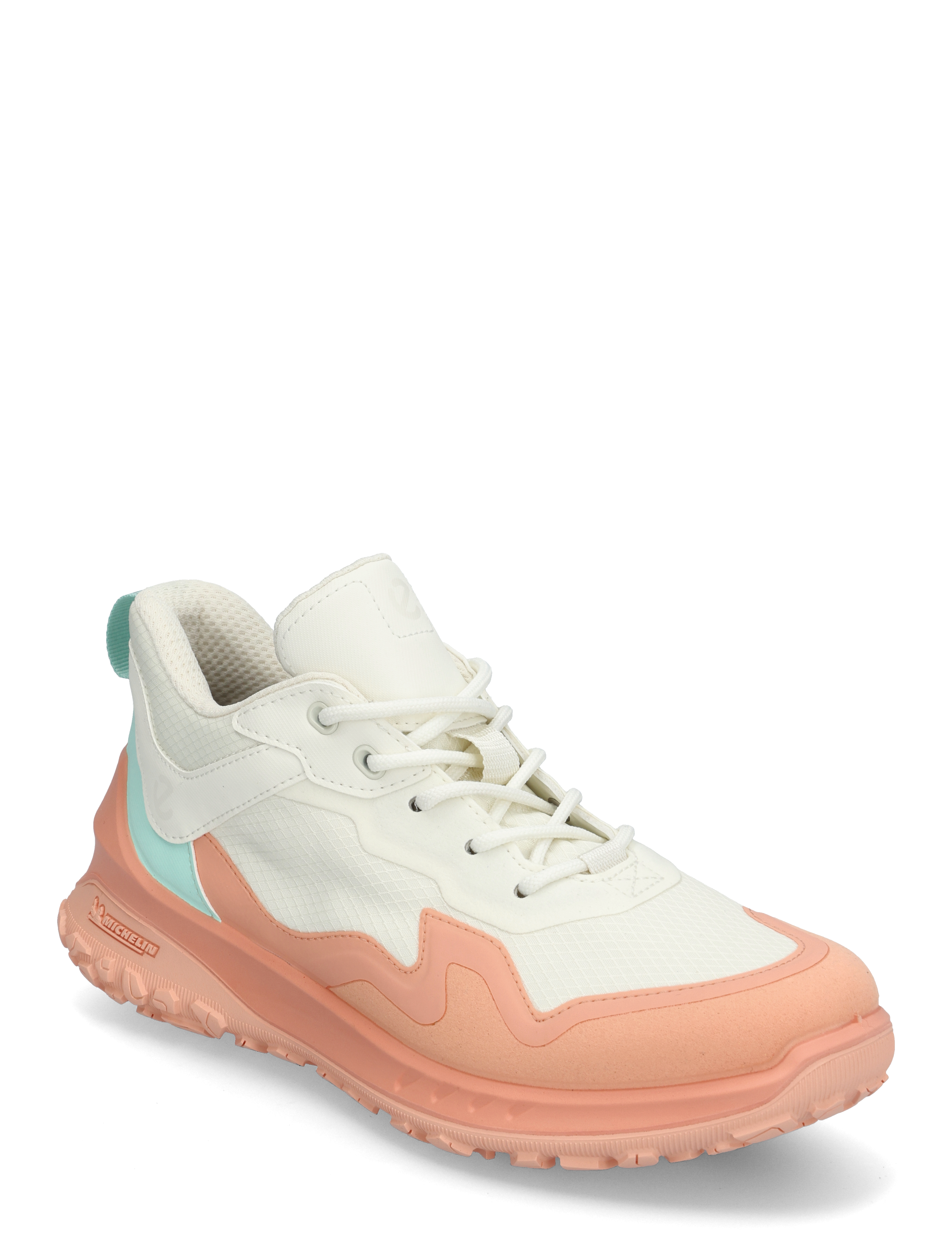 DUSTY PEACH/WHITE/EMERALD
