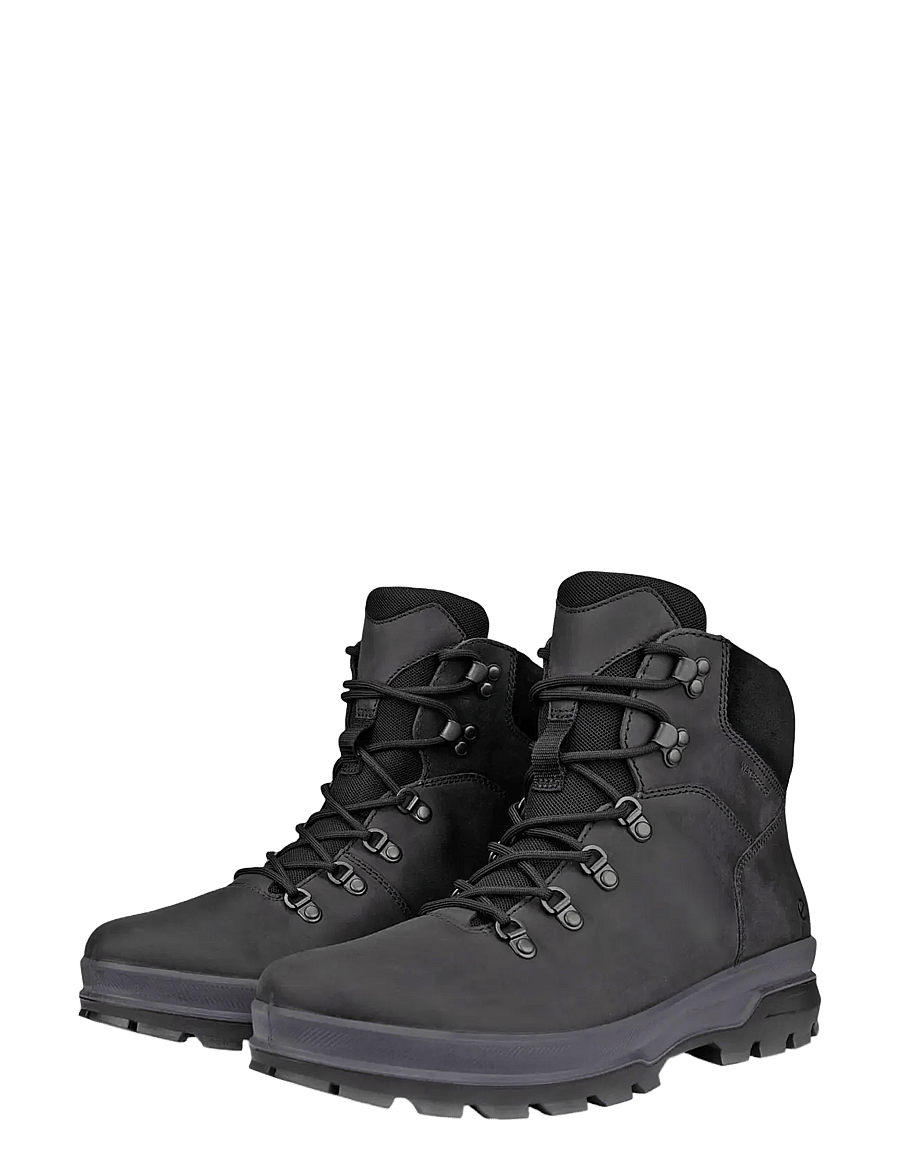 ECCO - RUGGED TRACK - støvler med snøre - black - 5
