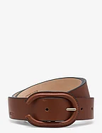 ECCO Formal Covered Belt - WET ALMOND/BLACK