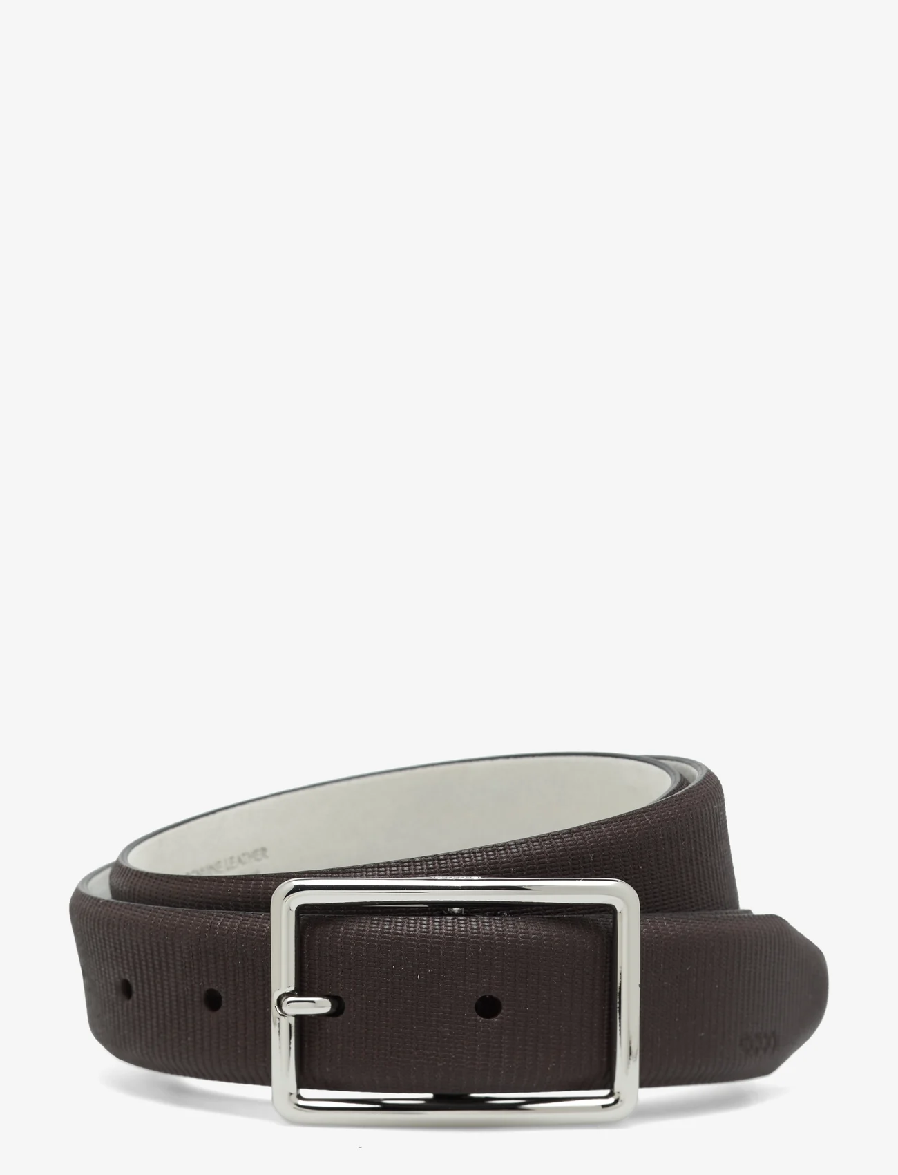 ECCO - ECCO Italian Texture Belt - belts - dark brown - 0